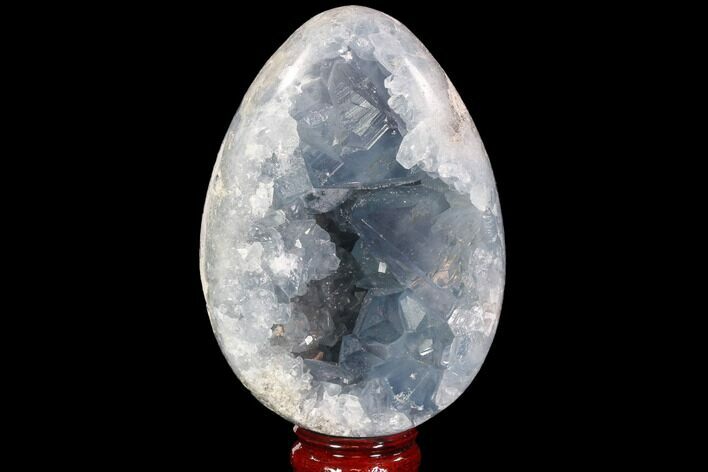 Crystal Filled Celestine (Celestite) Egg Geode - Large Crystals! #88296